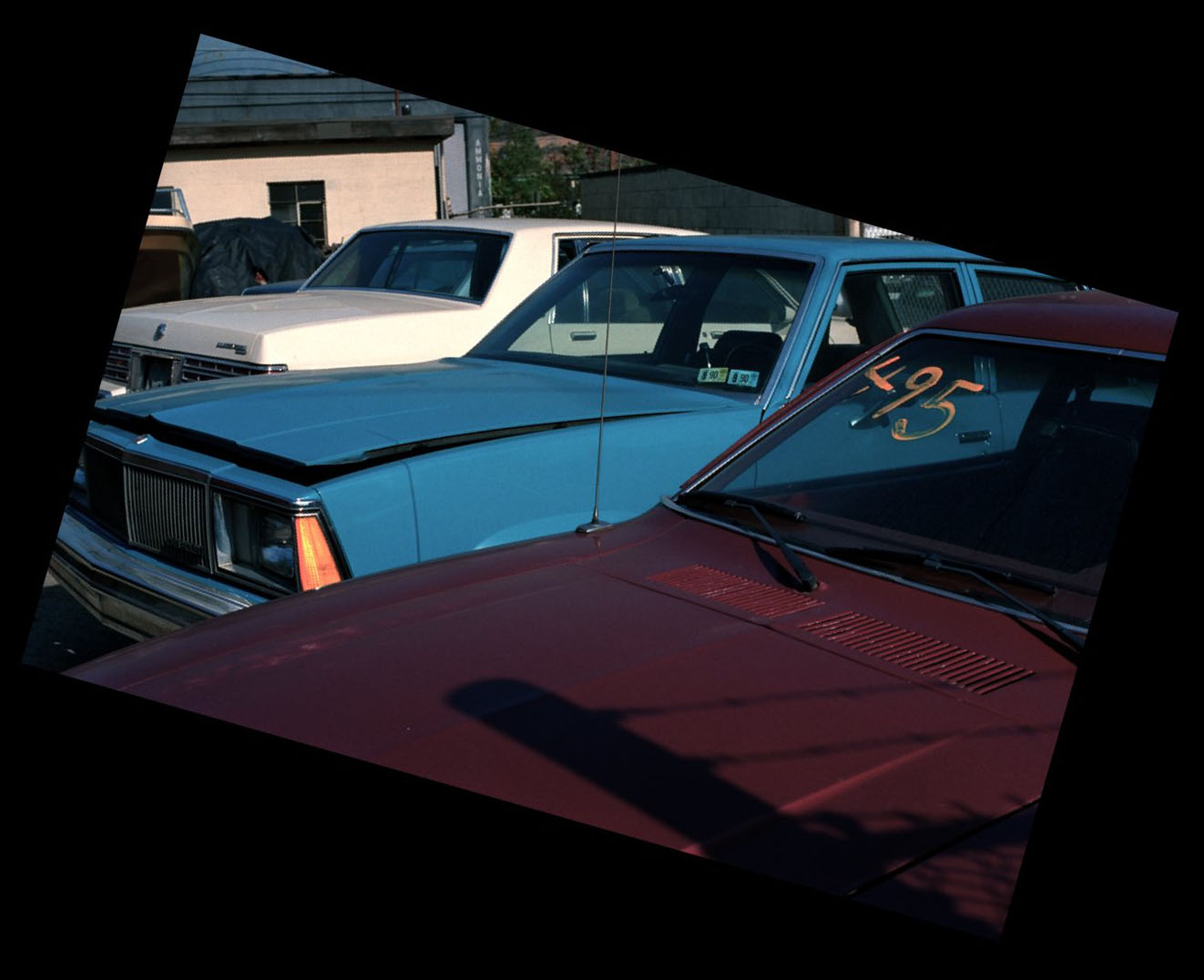 "Car for $495.00", 1994, © Lewis Rogers, Contemporary Art Photography,  Contemporary Photography, Color Film Photography, 20th Century Photography, Photo-Sequence, Diptych Photography, Polyptych Photography,Triptych Photography, Postmodern Photography, 1990’s Photography, Constructivism Photography