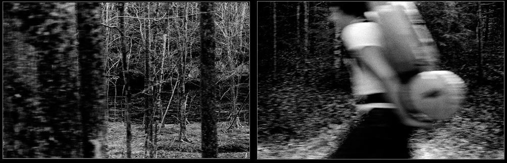 "Hiker", 1979,  Contemporary Art Photography, Black & White Photography, Photo-Sequence, Diptych Photography, Visual Memories Series