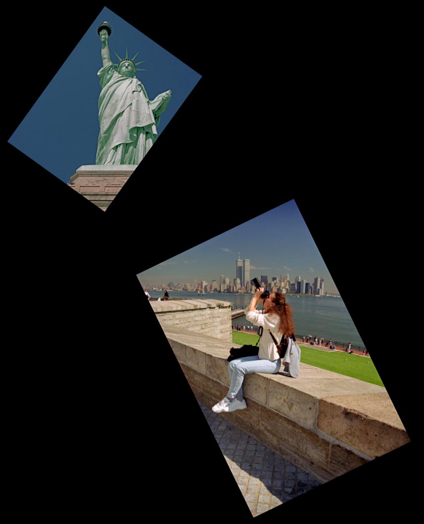 "Portrait of Freedom", Statue of Liberty,New York City, 1998, , Contemporary Art Photography,  Sequence Photography, Diptych Photography,  Street Photography,  Color Film Photography, Retinal Memories Series