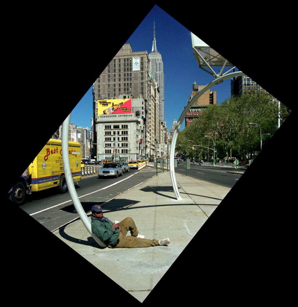 "Taking a Break", 1998, © Lewis Rogers, Contemporary Art Photography,  Contemporary Photography, Color Film Photography, 20th Century Photography, Photo-Sequence, Diptych Photography, Polyptych Photography,Triptych Photography, Postmodern Photography, 1990’s Photography, Constructivism Photography