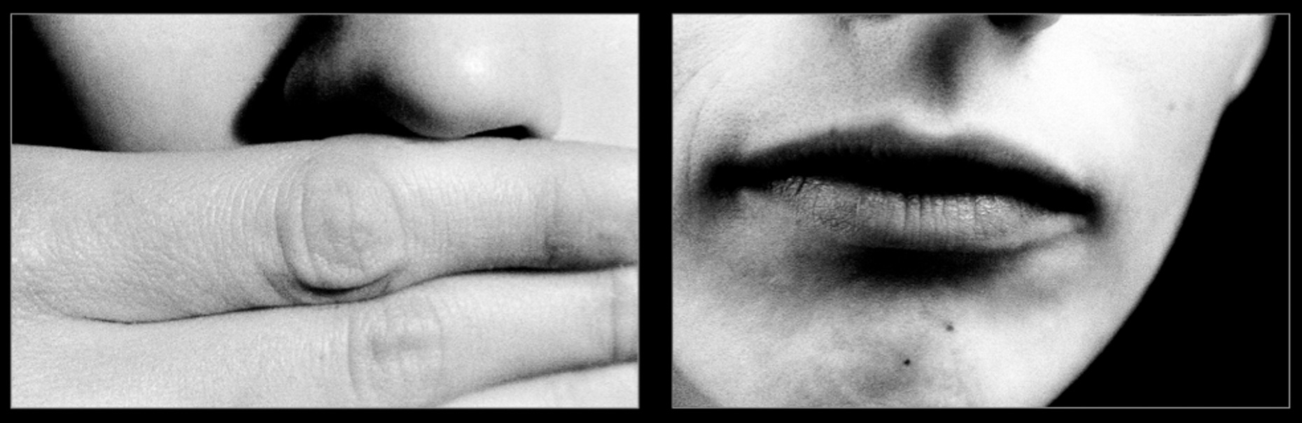 "Keeping a Secret", Washington D.C.  1976,  Contemporary Art Photography, Black & White Photography, Photo-Sequence, Diptych Photography, Visual Memories Series