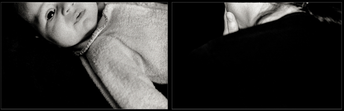 "Mother and Child", 1982,  Contemporary Art Photography, Black & White Photography, Photo-Sequence, Diptych Photography, Visual Memories Series