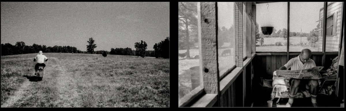 "John at Ingram Farm", 1982,  Contemporary Art Photography, Black & White Photography, Photo-Sequence, Diptych Photography, Visual Memories Series