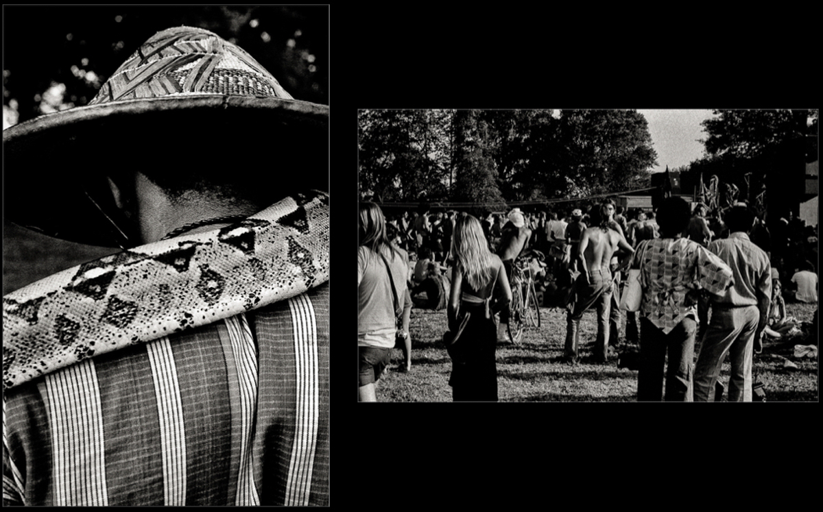 "Snake-Out on the Mall". 1975,  Contemporary Art Photography, Black & White Photography, Photo-Sequence, Diptych Photography, Visual Memories Series
